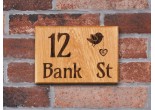 Personalised Welsh Oak House Sign Size 220mm x 150mm